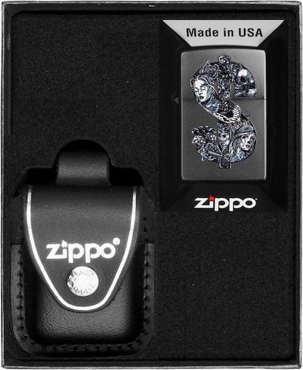 Zippo Brichetă Rezistentă la Vânt cu Flacără în Culoare Bej