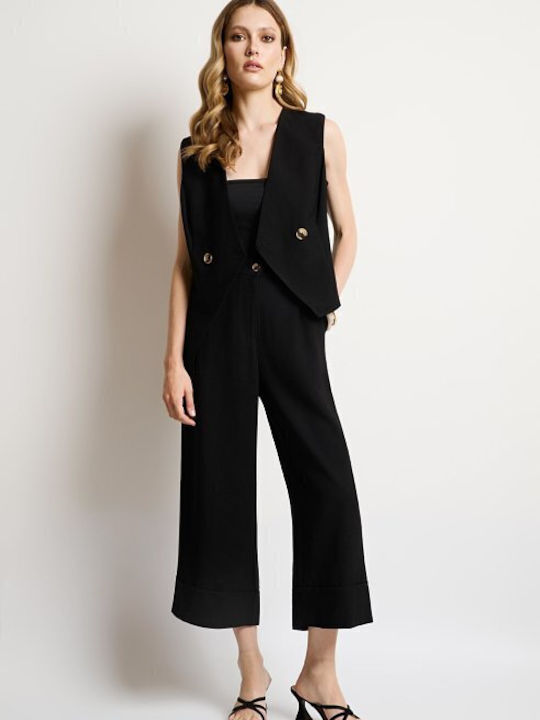 Women's Black Set with Trousers with Rubber Band