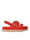 Goldenstar Дамски Сандали Flatforms Червени