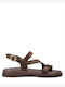 Women's Flat Sandals Brown 611 Brown Kast