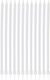 White Long Birthday Cake Candles 14.5 Cm 12 Pcs