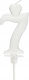 White Heart Candle Number 7 6.5cm