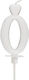 Heart-shaped Candle Number 0 White 6.5cm
