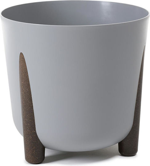 HowHomely Γλάστρα Πλαστική Moss Gray 34εκ.