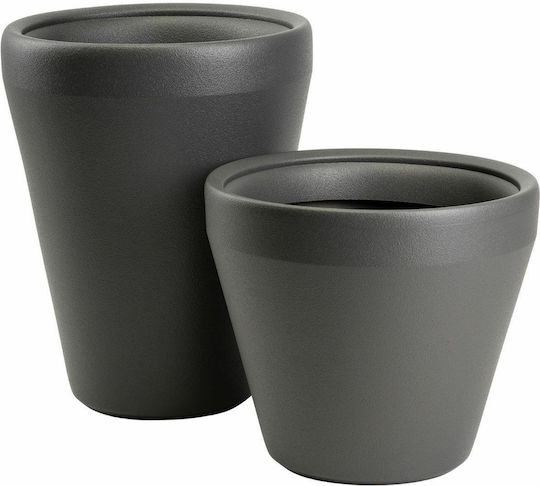 HowHomely Σετ 2 Γλάστρες Anthracite