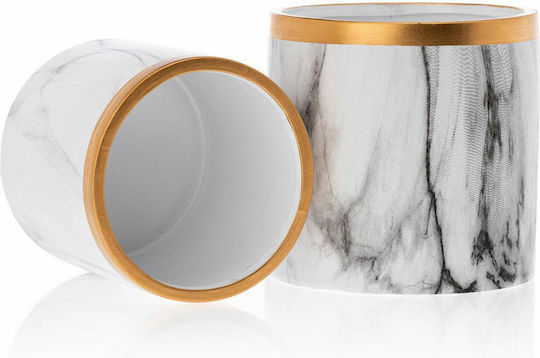 HowHomely Γλάστρα Πήλινη Sona Marbling 11εκ.