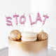 Birthday Candles Inscription Sto Lat Pink Gold