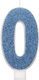 Blue Birthday Candle Number 0