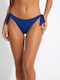 Bikini Slip με Κορδονάκια Μπλε
