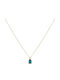 Halskette mit Träne-Design aus 14K Gold Blau