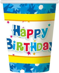 Happy Birthday Blaue Gläser 270 Ml 6 Stück