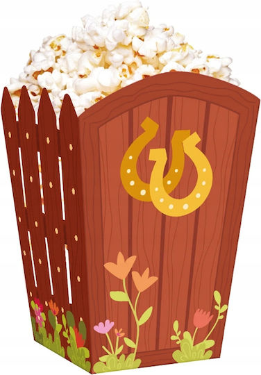 Eimer Boxen Popcorn Snacks Pferde Pferde Hufeisen Pferde Geburtstag 6 Stück
