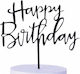 Acrylic Topper Happy Birthday Black