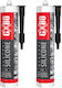 Cx80 Neutral Construction Silicone Concrete Wood Metal Black 310ml X 2