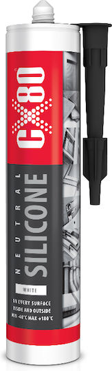 Cx80 Silicone Neutral Construction Sealant Jointing White 300ml