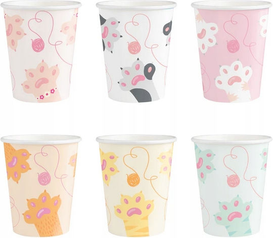 Paper Cups Cats Cats Mix Birthday Party 220ml 6pcs