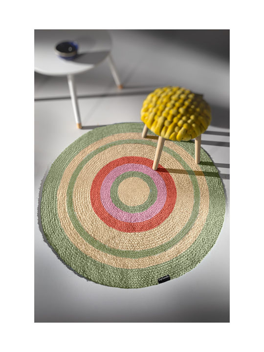 Guy Laroche Vanity Χαλί Στρογγυλό από Γιούτα Verde Φ110cm