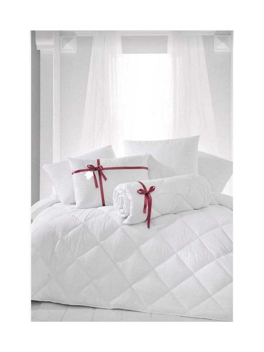 SteweHome Σετ Πάπλωμα Μονό 155x195εκ. Λευκό 800 GSM