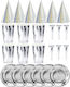 Set Cups Plates Hats Silver