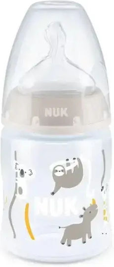 Nuk Plastic Baby Bottle First Choice Plus Anti-colic with Silicone Teat for 0-6 Months Beige 150ml