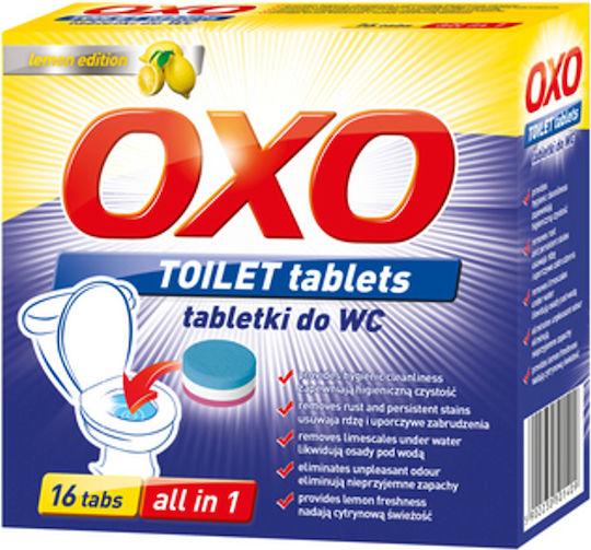 OXO Ταμπλέτες Λεκάνης με Άρωμα Λεμόνι 16x25gr 16 tabs