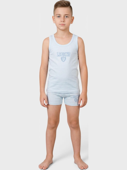 Kota Σετ Παιδικά Φανελάκια Αμάνικα Baby Blue