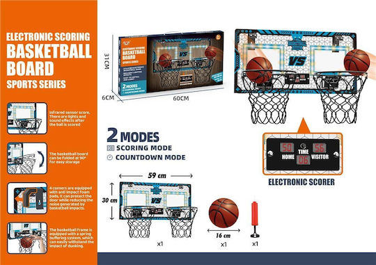 Blue Toys Kids' Indoor Basketball Hoop