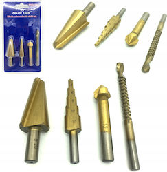 Universal Bohrmaschinen Set 4 Stück Stahl Schrittbohrer Fräser Wwa