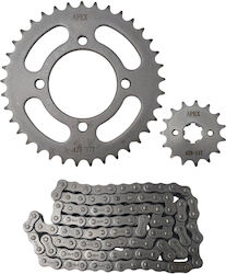 Lanț și Pinion Yamaha Crypton R 105 37x15t Hrc45 428h-100l Apex