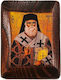 Heiligenikone Hölzene Lithographie Hl. Nektarios 5x7cm