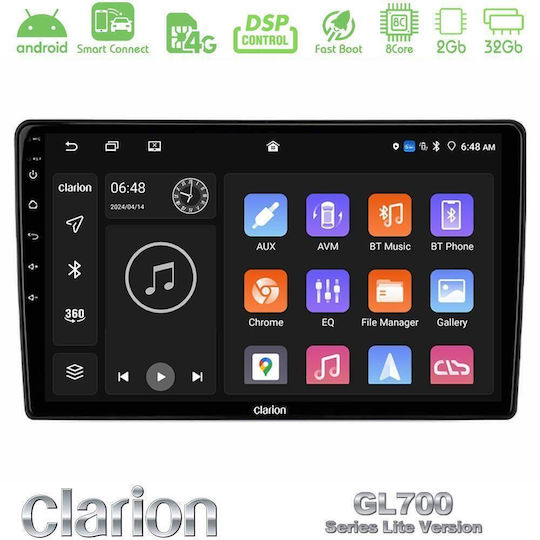Clarion Gl700 Lite Series 8core Android Clarionos 2+32gb Dacia Renault Navigation Multimedia Tablet 9" Carplay + Android Auto