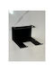 SteweHome Double Wall-Mounted Bathroom Shelf Unit with Screws 15x9cm Black