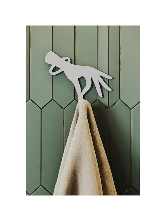 SteweHome Double Bathroom Hook With Sticker 13x13cm Silver