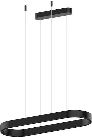 Black LED Pendant Ceiling Light with Warm White Light