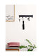 SteweHome Metal Wall Hanger 5 Hooks Black 35x3x6cm