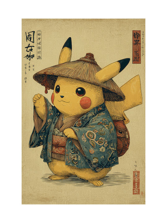 Poster Pokemon Pikachu Ukiyo An173 21cm X 30cm-70981pd154158