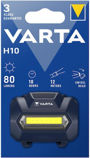 Varta Φακός Κεφαλής LED με Μέγιστη Φωτεινότητα 100lm H10 Sports