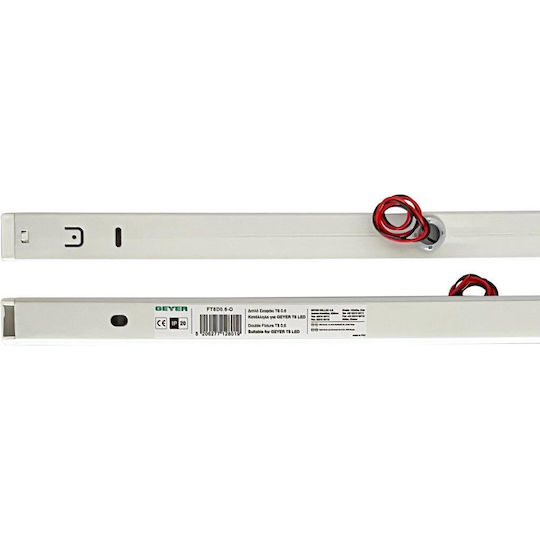 Geyer SCAFĂ DE ILUMINAT CU UN SINGUR CAPĂT CU 1 LOC PENTRU LAMPĂ LED T8 150CM