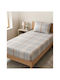 SteweHome Single Bed Sheet With Rubber Hugger 100x200cm Gray