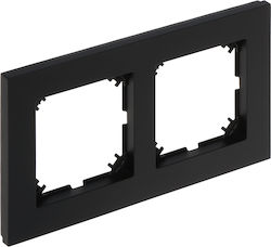 Elektro Plast Κάλυμμα Διακόπτη 2 Θέσεων Κάθετης και Οριζόντιας Τοποθέτησης σε Μαύρο Χρώμα 4172-09