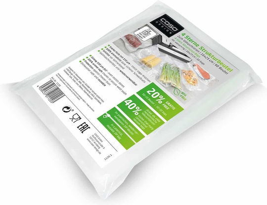 Caso Körnige Vakuumierbeutel für Geräte 350x250mm 60 Stück