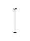 LED Floor Lamp Height 156.7cm with Warm White Light 2096lm Black