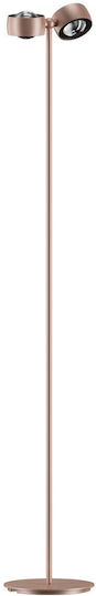 LED Floor Lamp Height 156.7cm with Warm White Light 2096lm Rose Gold
