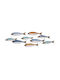 Synchronia Handmade Multicolour Wooden Wall Decor 76x4.5x22cm