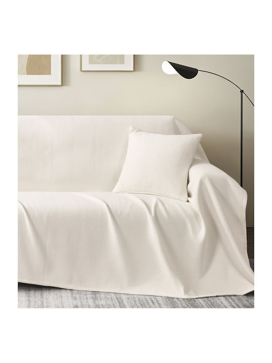Liolios Home Ριχτάρι Διθέσιου Καναπέ Chenille 180x250εκ. Off White