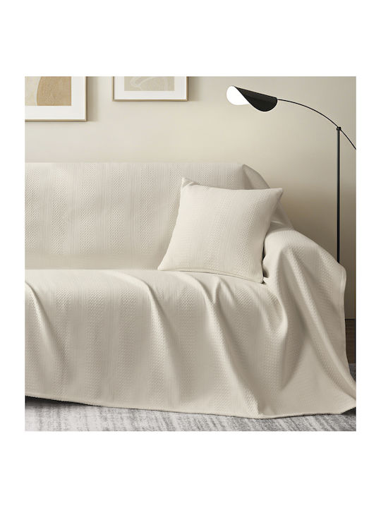 Liolios Home Ριχτάρι Πολυθρόνας Chenille 180x150εκ. Taupe
