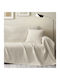 Liolios Home Ριχτάρι Πολυθρόνας Chenille 180x150εκ. Taupe