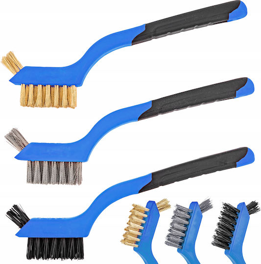 Set Technical Wire Brushes Brass Nylon Steel 3pcs