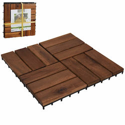 Plăci Terasă Din Lemn De Acacia 30x30 Cm Set 4 Bucăți Plăci Terasă Din Lemn De Acacia 30x30 Cm Set 4 Bucăți