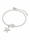 Charmy Anklet from Stainless Steel with Zircon 22cm
